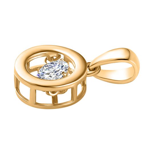Moissanit Anhänger 925 Silber platiniert ca. 0.44 ct