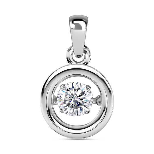 Moissanit Anhänger 925 Silber platiniert ca. 0.44 ct