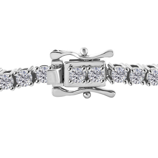 Moissanit Armband ca. 20 cm 925 Silber rhodiniert ca. 5,36 ct.