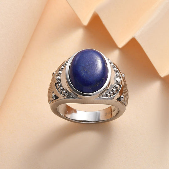 Lapislazuli Ring Edelstahl ca. 7,29 ct