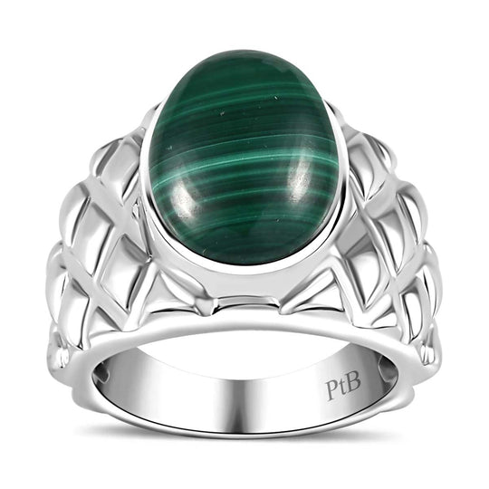 Malachit Ring Messing ca. 8,23 ct