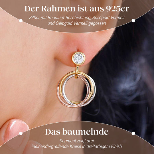Moissanit Ohrringe 925 Silber ca. 0,84 ct.
