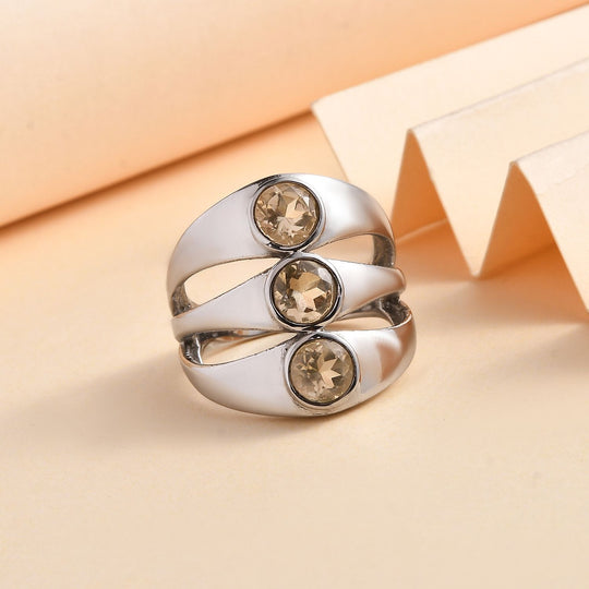 Citrin Ring Edelstahl ca. 1,40 ct