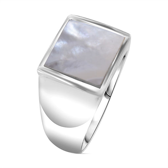 Perlmutt Ring 925 Silber, 2.50 ct