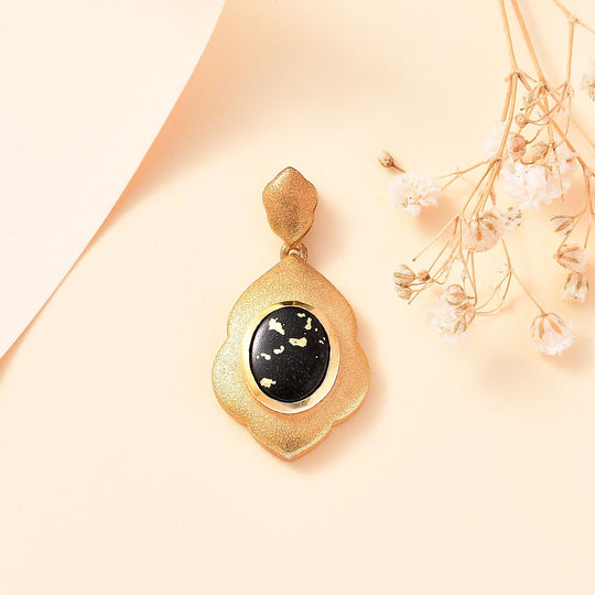 Goldenite Anhänger 925 Silber 750 Gelbgold Vermeil ca. 1,75 ct.