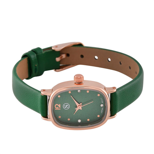 STRADA PC21S Uhr mit Japanischem Uhrwerk, Roségoldfarbenem Gehäuse und Kaffeebraunem PU-Armband