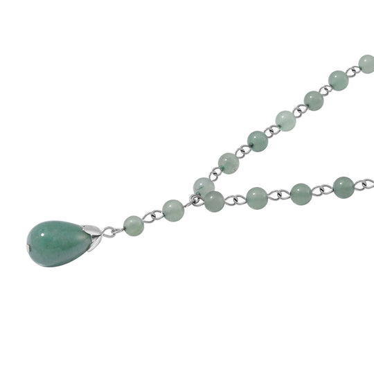 Grüner Aventurin Halskette ca. 45 cm ca. 85.00 ct