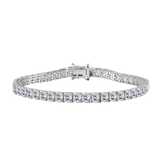 Moissanit Armband ca. 19 cm 925 Silber rhodiniert ca. 15,50 ct.