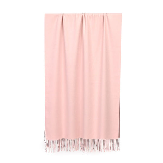Kaschmir weich Luxuriöser doppelt gewebter Schal mit Fransen, 70 x 200 cm, Lavendel und Rosa
