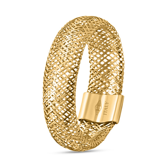Maestro Kollektion - Italienischer, flexibler Ring, 375 Gelbgold