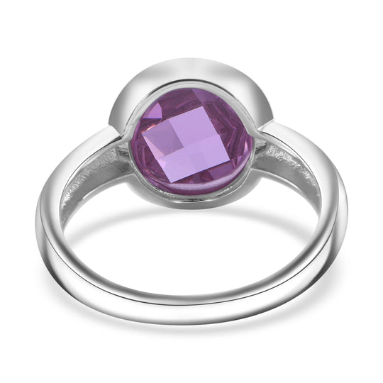 LUSTRO STELLA - Rosa Zirkonia Ring, 925 Silber rhodiniert (Größe 16.00)