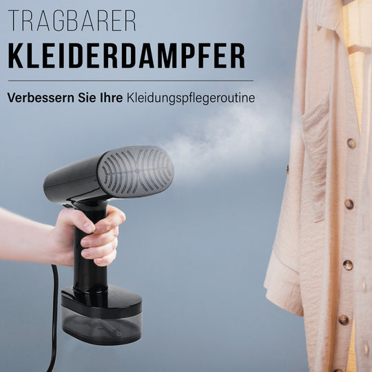 Kompakter Dampfbürste mit 1640 W - leistungsstarker Faltenentferner, 370 ml abnehmbarer Wassertank, schnelle Aufheizzeit