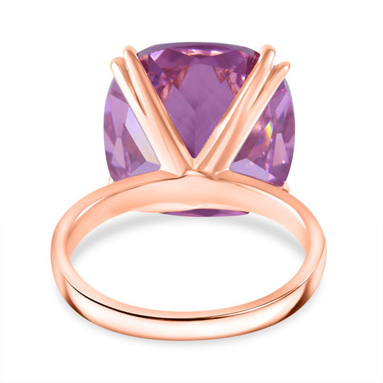 Rosa Zirkonia Ring 925 Silber rosévergoldet