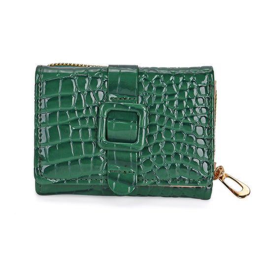 Life style Color:Brown embossed Crocdile /Profile:Wallet With RFID wall(exterior):PU Lining(interior): polyester; Pockets(exterior):Zipped-1;Button-1,Pockets(interior)