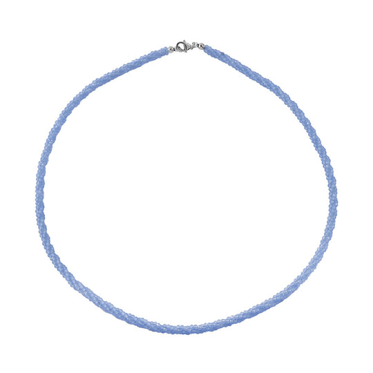Mehrfarbige Edelstein Halskette, 45cm, 925 Silber - 100 ct.