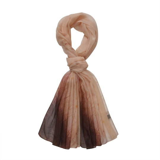 LA MAREY printed scarfMaterial:70% merino wool 30% mulberry silksize::70cm*190cmWeight : 57gyellow based with multi floral