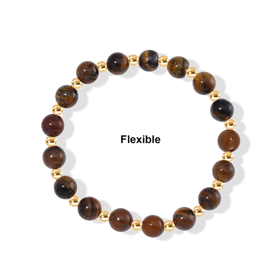 Flexibles Unakite Armband, Legierung - 60 ct.