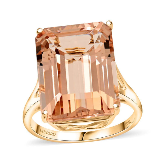 LUXORO AAA Morganit AGI zertifiziert Ring 585 Gold (Größe 20.00) ca. 10.50 ct