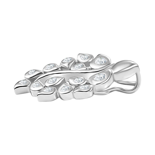 Moissanit Anhänger 925 Silber rhodiniert ca. 0.41 ct