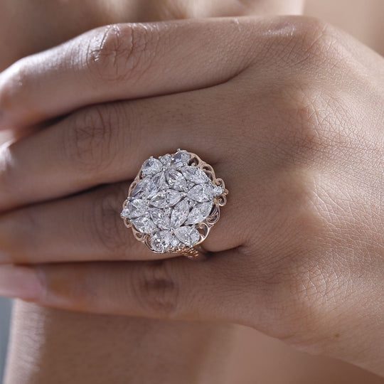 Zirkonia Ring 925 Silber (Größe 18.00) 9.54 ct