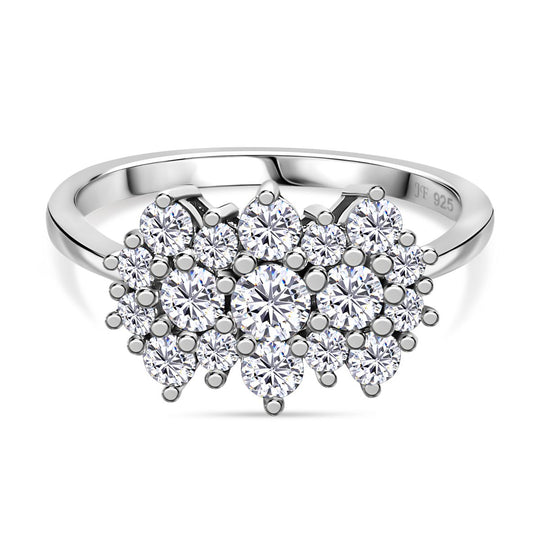 Zirkonia Ring 925 Silber rhodiniert (Größe 20.00) 2.49 ct