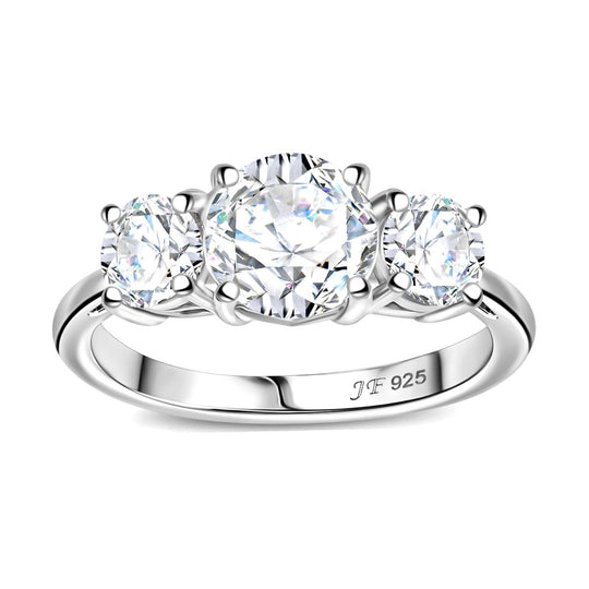 J Francis gefertigt mit SWAROVSKI Zirkonia Ring 925 Silber rhodiniert
