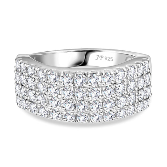 Zirkonia Ring 925 Silber rhodiniert (Größe 21.00) 2.18 ct