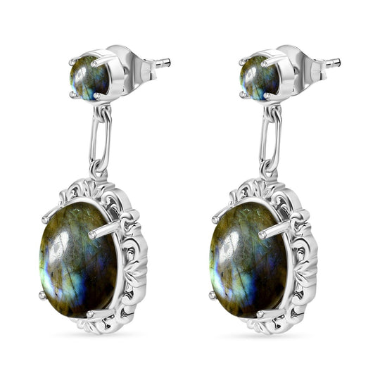 Malachit Ohrringe Messing ca. 18.61 ct