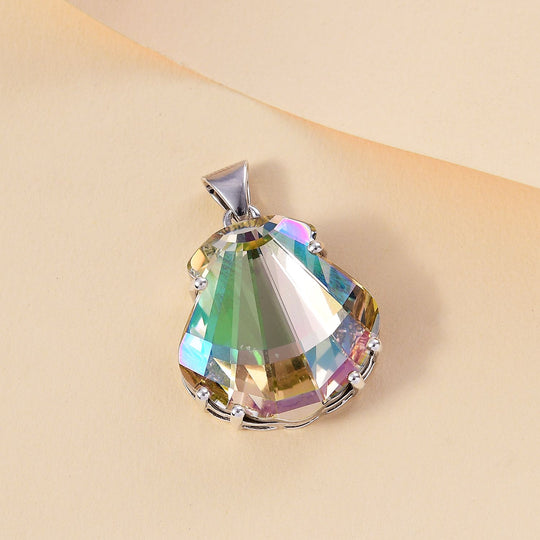 J Francis gefertigt mit SWAROVSKI Roter Magma Swarovski Kristall Anhänger 925 Silber rhodiniert