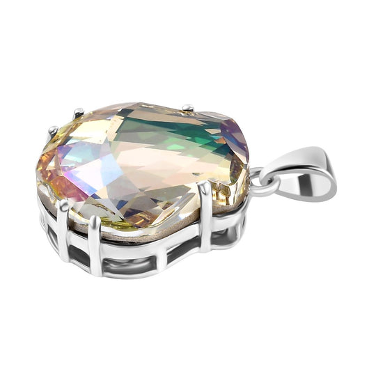 J Francis gefertigt mit SWAROVSKI Roter Magma Swarovski Kristall Anhänger 925 Silber rhodiniert