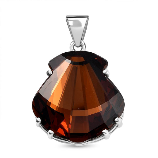 J Francis gefertigt mit SWAROVSKI Roter Magma Swarovski Kristall Anhänger 925 Silber rhodiniert