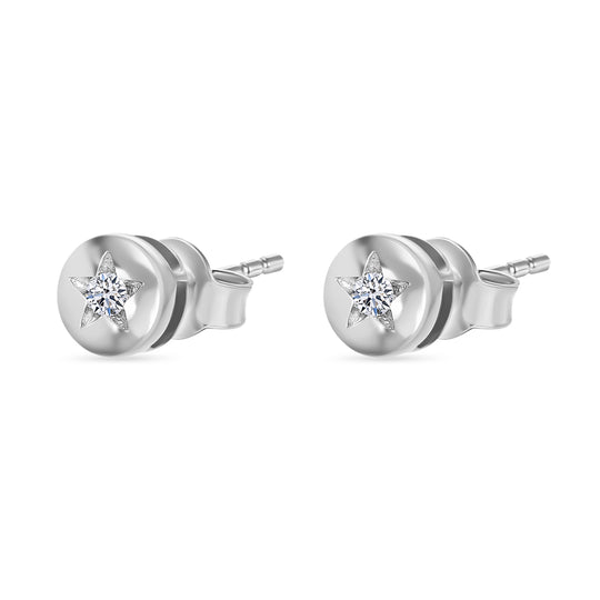 LUXURIANT DIAMOND - Lab Grown Diamant SI-GH Ohrringe 925 Silber platiniert ca. 0.15 ct