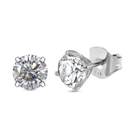 J Francis gefertigt mit SWAROVSKI Zirkonia Ohrringe 925 Silber vergoldet