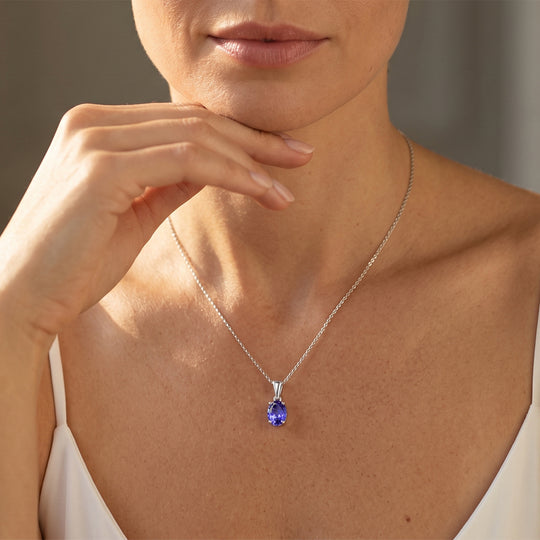 RHAPSODY AAAA Tansanit Anhänger 950 Platin ca. 1.18 ct