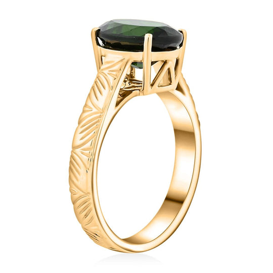 LUXORO AAA Natürlicher Chromdiopsid AGI zertifiziert Ring 417 Gold (Größe 17.00) (10-16 Werktage Lieferzeit) ca. 2.65 ct