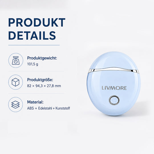 LIVMORE - 2 in 1 Shaver mit Edelstahl Klinge, Aufladbar, 500 mah, Blau