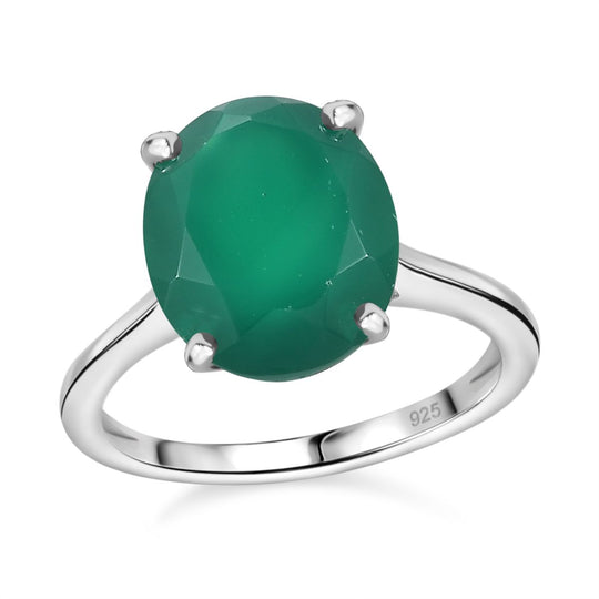Verde Onyx Ring 925 Silber ca. 4,42 ct
