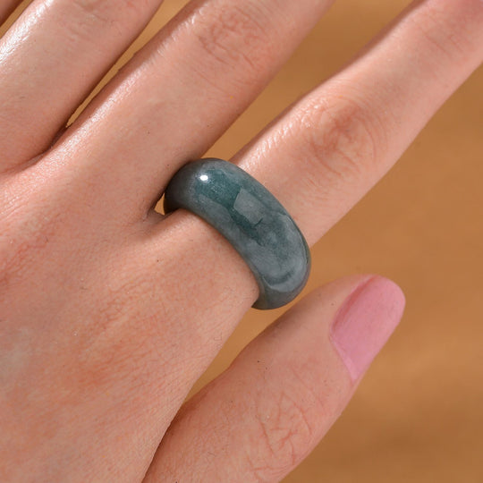 EXTREM SELTEN - Natürlicher Olmek Jadeit Ring (Größe 16.00) ca. 23.00 ct