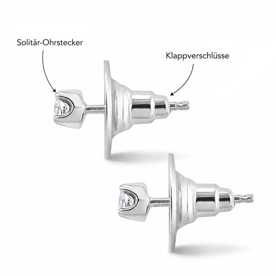 LUXURIANT 0,21 ct. Labor Diamant Ohrringe, 925 Silber platiniert