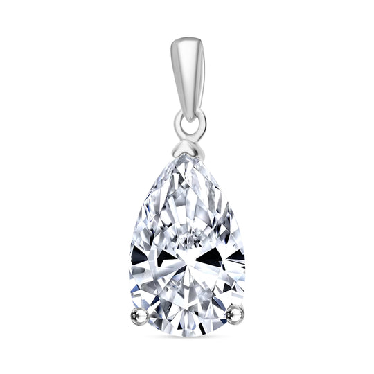 LUXURIANT VS-EF Labor Tropfenschliff Solitär Diamant Anhänger in 950 Platin - 0,50 ct.
