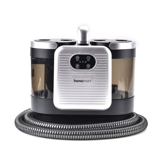 HOMESMART - Tragbarer Teppich- und Polsterreiniger mit starker Saugkraft, Selbstreinigung, 1,78 m Schlauch, 5 m Kabel - leise und effizient, Größe 400x260x320 mm, Farbe Grau