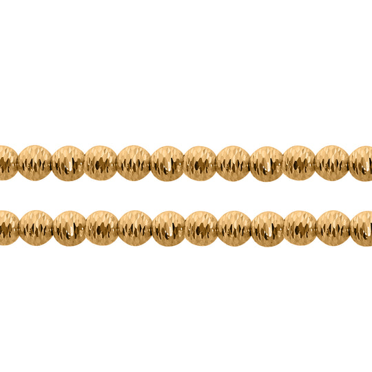 GORINI GIOIELLI - Diamantschliff Kugelkette, 585 Gold ca. 45 cm+ 2.5 cm Extender ca. 10,00g