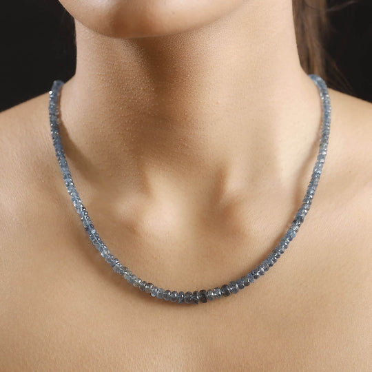 Rhapsody AAAA Santamaria Aquamarin Halskette ca. 45 cm 950 Platin ca. 65,00 ct.