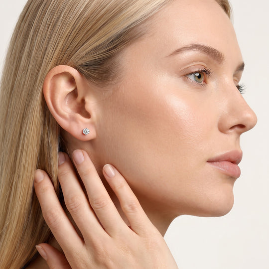 LUXURIANT SGL zertifizierte VS-EF Labor Diamant Ohrringe in 950 Platin - 1 ct.