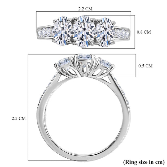 LUXURIANT DIAMOND - Lab Grown Diamant VS-EF SGL zertifiziert Ring 950 Platin (Größe 19.00) ca. 2.05 ct