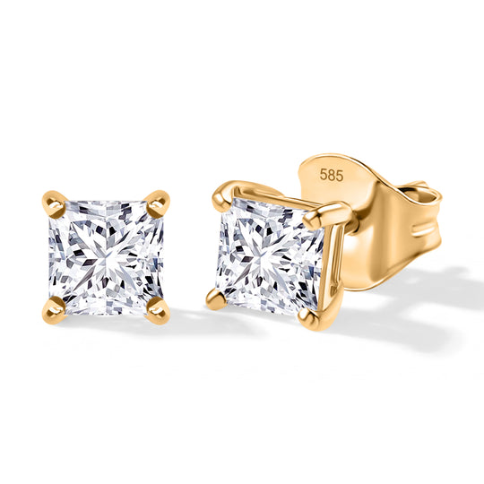 LUXURIANT SGL zertifizierte VS-EF Labor Diamant Solitär Ohrringe in 585 Gold - 1 ct.