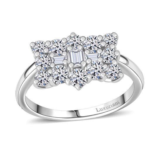 LUXURIANT DIAMOND - Lab Grown Diamant VS-EF SGL zertifiziert Ring 950 Platin (Größe 17.00) ca. 2.00 ct