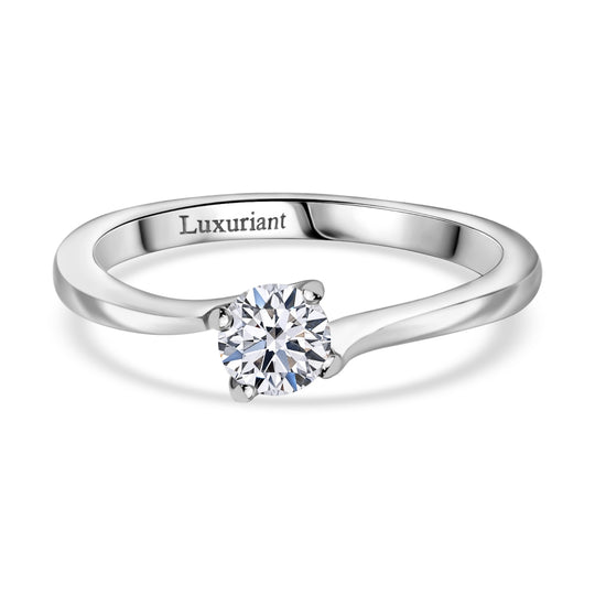 LUXURIANT SI-GH Labor Diamant Solitär Ring, 925 Silber rhodiniert - 0,33 ct.