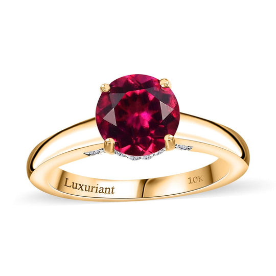 AAA Lab Grown Bixbit, Lab Grown Diamant AGI zertifiziert Ring 417 Gold (Größe 19.00) ca. 2.71 ct