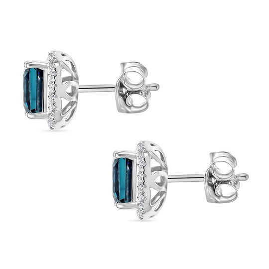 AAA Lab Grown Alexandrite, Lab Grown Diamant VS-EF Ohrringe, AGI zertifiziert und geprüft, 417 Weiß Gold ca. 4,27 ct.